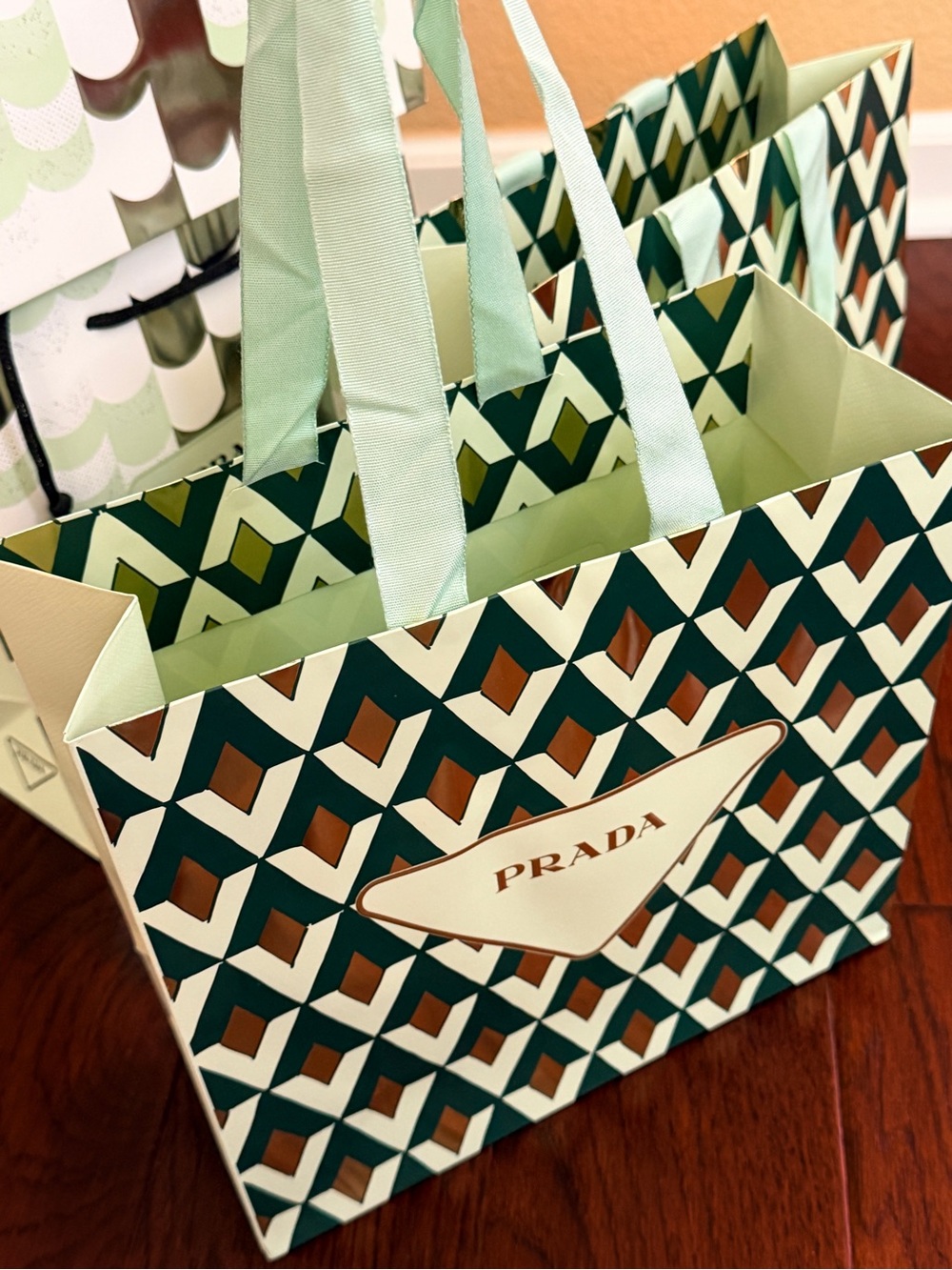 Prada Paper Gift Bag x 4pcs Medium (10.5” x 10” x 4.5”) - Picture 8 of 10